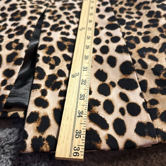 The Limited Collarless Leopard Print long Jacket, Beige, Tan & Black size L Tall - Picture 12 of 13